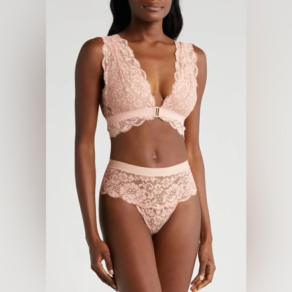 Got Ur Back Lace Bralette - Copper Rose